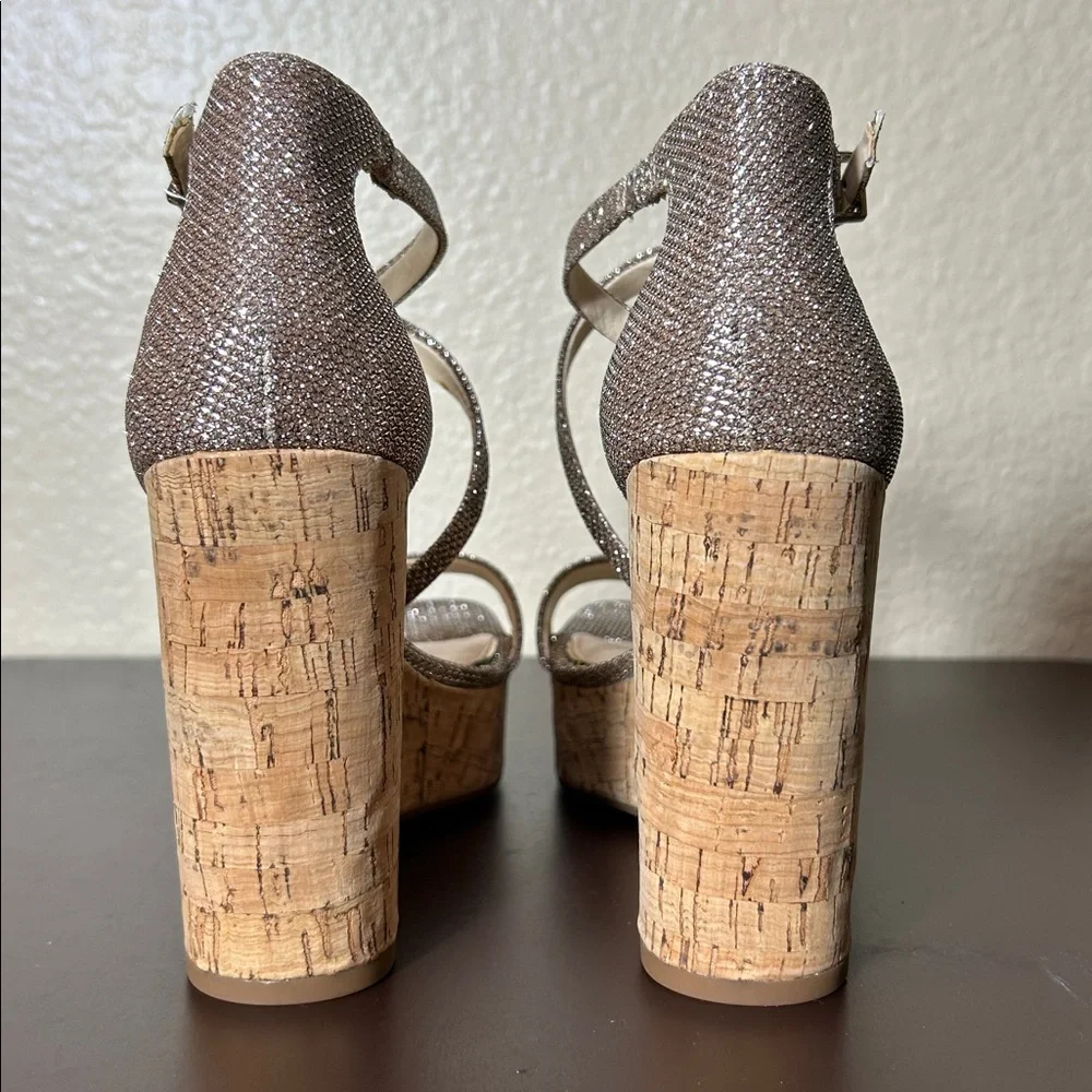 NEW Jessica Simpson Wedge Sandals – Glitter – Size 5.5 – New